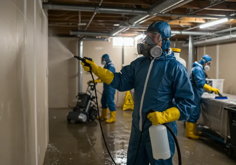 Basement Sanitization and Antimicrobial Treatment process in Sherrills Ford, NC